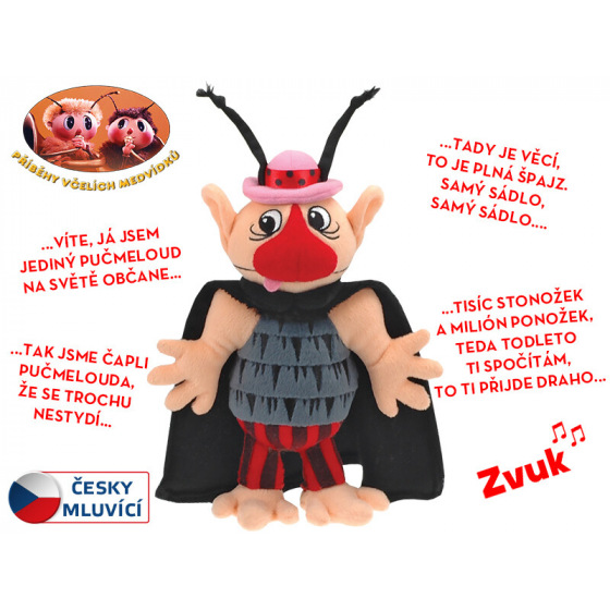 Mikro Trading Příběhy včelích medvídků Pučmeloud plyšový 26cm česky mluvící na baterie v sáčku 0m+