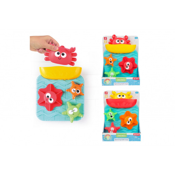 Teddies Vodní mlýnek s přísavkou do vany plast 17x23cm 2 barvy