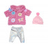Zapf BABY born Set mit rosa Fell, 43 cm