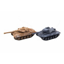 Teddies Panzer RC 2 Stück 25cm Panzerkampf + wiederaufladbares Pack 27MHZ und 40MHz mit Sound und Licht in Box 50x20x23cm
