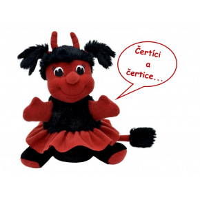 Moravská Ústředna Mährische Zentrale Teufelin Berta Plüsch 23cm spricht Tschechisch mit Batterien 12m+