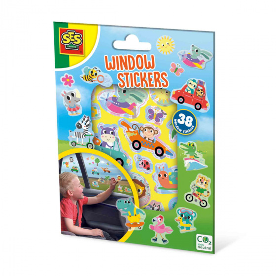 SES Reisespiel - Fensteraufkleber Mix, 38 Stück