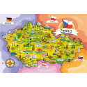 SMT Creatoys Puzzle Mapa České republiky 120 dílků + 14 kvízů naučné 40x28cm v krabici