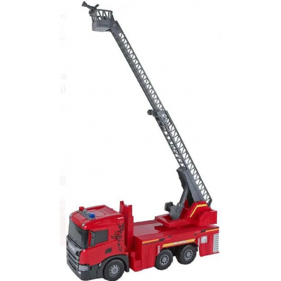 Mikro Trading 2-Play Traffic auto hasiči Scania 51cm na setrvačník na baterie se světlem a zvukem v krabičce     