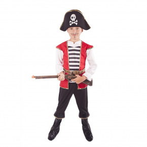 Rappa Detský kostým pirát s klobúkom (M)