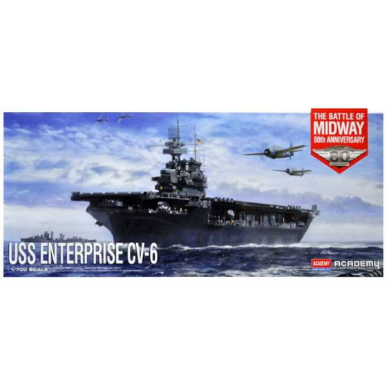 Academy Model Kit loď 14409 - USS Enterprise CV-6 "Batte of Midway" (1:700)