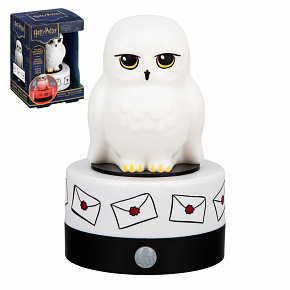 Sova Hedvika noční světlo 14cm Harry Potter se zvukem na USB v krabici 11x16x10cm