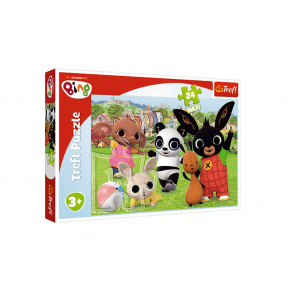 Trefl Puzzle Maxi 24 dílků Bing Bunny Zábava v parku 60x40cm v krabici 40x26,5x4cm