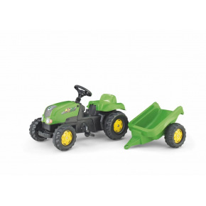 ROLLYTOYS Šlapací traktor Rolly Kid s vlečkou - zelený