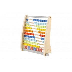 Dřevěné počítadlo 100 kuliček v krabici s kartičkami