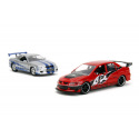 Jada Rychle a zběsile Twin Pack 2006 Mitsubishi Lancer Evo IX + Brianův 2002 Nissan Skyline GTR R34, 1:32 Wave 4/2