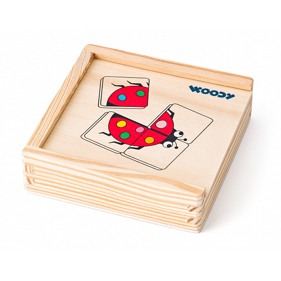 Woody Mini puzzle Lienka v drevenej krabici