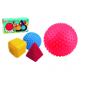 Teddies Sada tvarů 4ks s texturou guma 7-15cm v krabici 39x21x11cm 6m+