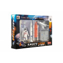 Teddies Set Weltraum 6-tlg. Metall/Kunststoff Astronaut, Space Shuttle mit Zubehör in Schachtel 25x17x4,5cm