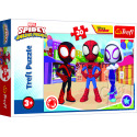 Trefl Puzzle Dobrodružství Spideyho a přátel 27x20cm 30 dílků v krabičce 21x14x4cm