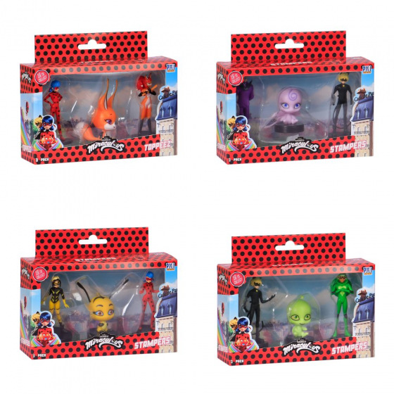 ORBICO Miraculous: Beruška a černý kocour- razítka 3 ks figurka Ast.