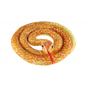 Teddies Pluszowy wąż 200cm pomarańczowo-żółty