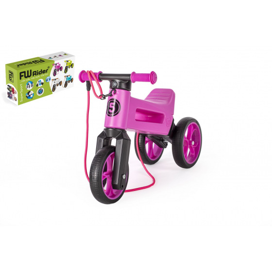 Funny Wheels Teddies Laufrad FUNNY WHEELS Rider SuperSport lila 2in1+Gurt, Höhe. Sattel 28/30cm Nase 25kg 18m+ in Kiste.