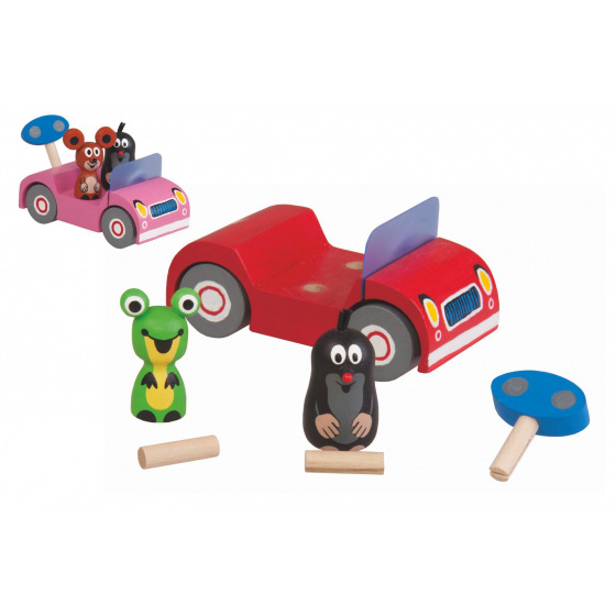 Krtek na výletě dřevo 2 barvy v krabičce