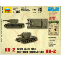 Zvezda Wargames (WWII) tank 6202 - Soviet Tank KV-2 (1:100)