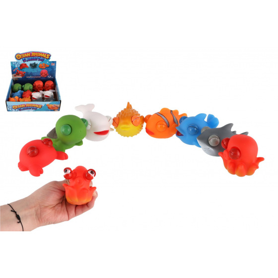 Teddies Zvířátko mořské mačkací antistresové silikon 9-10cm mix druhů