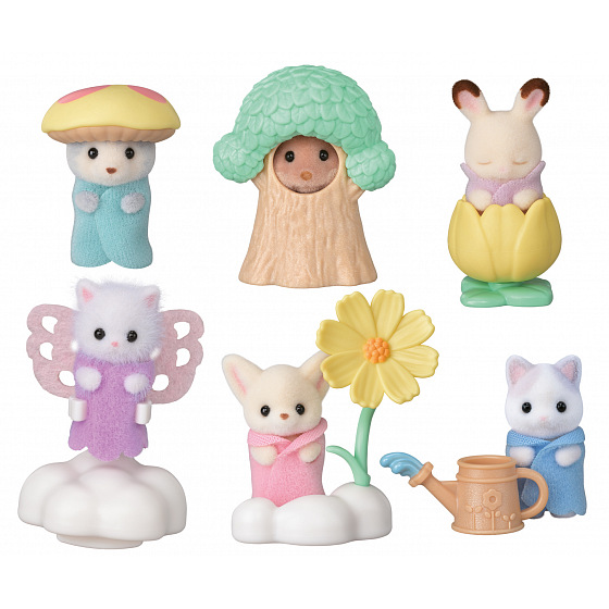 Sylvanian Families 5882 Baby zvířátka v květinových kostýmech - assort
