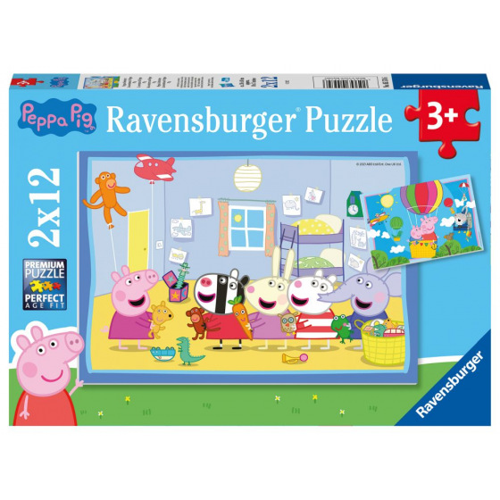 Ravensburger Prasátko Peppa: Peppino dobrodružství 2x12 dílků