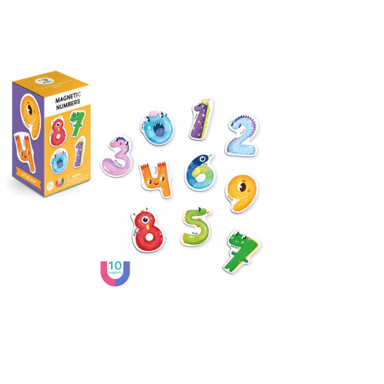 DODO Magnety Čísla 10ks v krabičce 7x12x7cm
