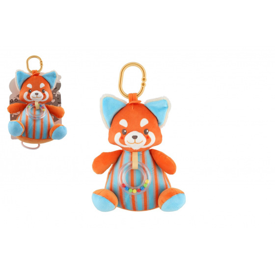 Teddies Miś pluszowy Fox 22cm nakręcana zabawka do łóżeczka/wózka na karcie w torbie 0+