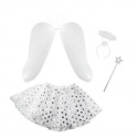 Rappa Dětský kostým tutu sukně anděl s křídly a přísluššenstvím