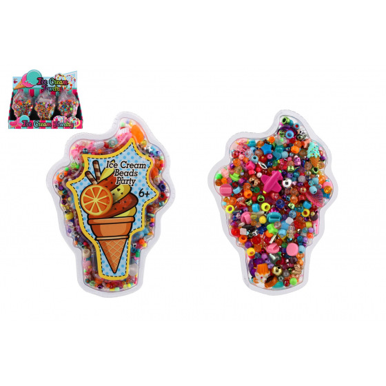 Teddies Korálky barevné plast v blistru 13x19cm