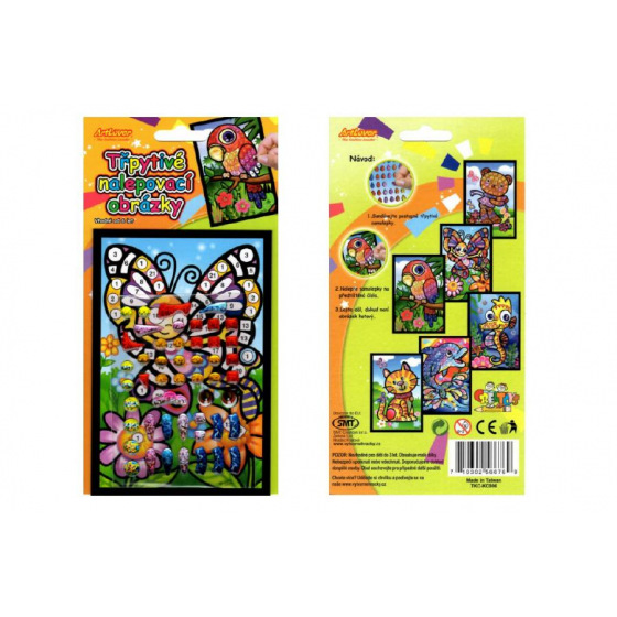 SMT Creatoys Třpytivý nalepovací obrázek 15x10cm asst v sáčku