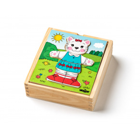 woody Puzzle šatníková skriňa "Mačička", 18 dielov