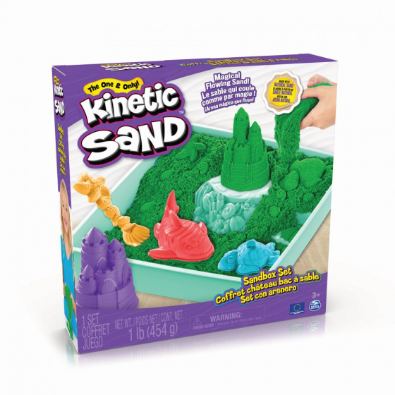 Spin Master KINETIC SAND FLÜSSIGER SANDKASTEN MIT UNTERLAGE GRÜN