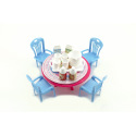 Teddies Stůl a židle s doplňky plast 12cm asst 3 barvy