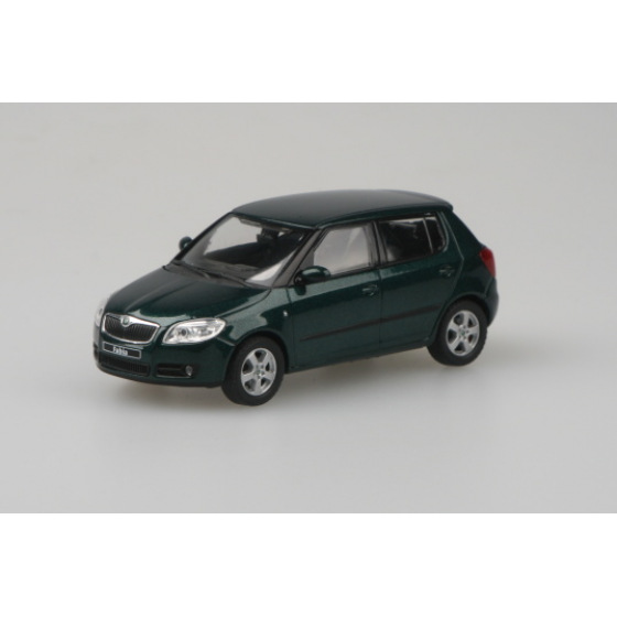 Abrex kovový model auta 1:43 Škoda Fabia II amazonian green