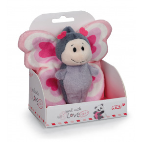 NICI plyš Motýlik Love 10cm, v darčekovej krabičke