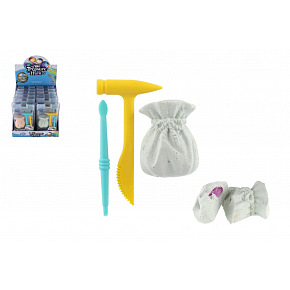 Teddies Sada na vykopávání drahokamu 2 barvy v blistru 12ks v boxu