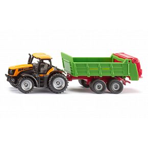 SIKU Blister - traktor JCB s prívesom Spreader