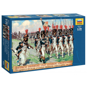 Zvezda Figurki Zvezda Wargames (AoB) 8030 - Francuska Stara Gwardia Cesarska. Grenadierzy 1804-1815 (1:72)
