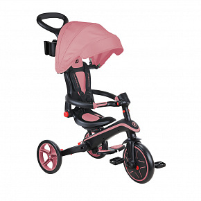 GLOBBER Tříkolka Globber Explorer Trike Foldable 4v1, tmavá pastelová růžová