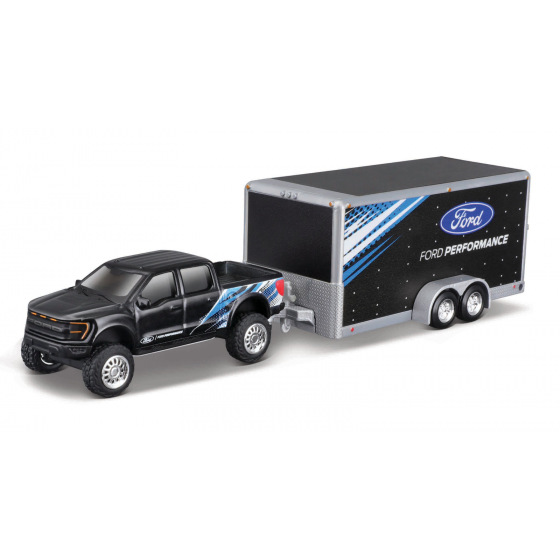 Maisto - Design Tow & Go, 2021 Ford F-150 SVT Raptor Autotrailer, 1:64