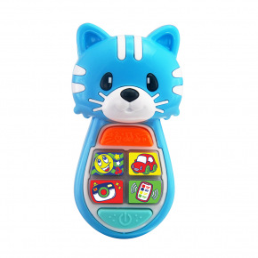 Rappa Telefon dla najmłodszych z dźwiękowym i świetlnym kotem