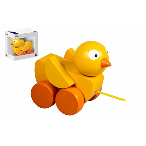 Detoa Kuře tahací/tahačka dřevo 6x8cm v krabičce 10x10x6cm 12m+ Detoa Kuře tahací/tahačka dřevo 6x8cm v krabičce 10x10x6cm 12m+