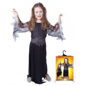 Rappa Czarny kostium czarownicy na Halloween dla dzieci (S)