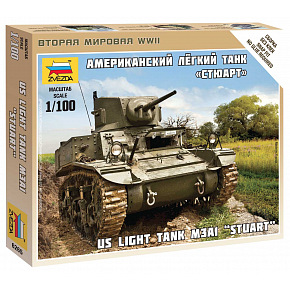 Zvezda Wargames (WWII) Panzer 6265 - Stuart US-Panzer (1:100)