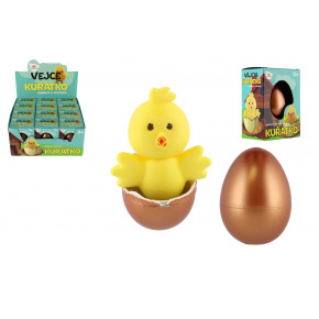 Teddies Vajce liahnuce a rastúce kuriatko v krabičke 8x10,5cm 12ks v boxe