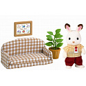 Sylvanian Families 5013 Nábytek "chocolate" králíků - taťka na pohovce