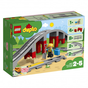 LEGO Príslušenstvo k vláčikom LEGO DUPLO® Town 10872 - Most a koľaje