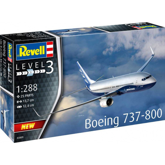 Revell Plastic ModelKit letadlo 03809 - Boeing 737-800 (1:288)